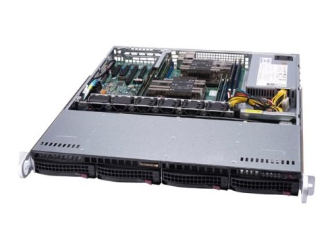 Supermicro SuperServer 6019P-MT - Serwer - montowany w stojaku 1U - podwójny - bez CPU - RAM 0 GB - SATA - wymiana podczas pracy