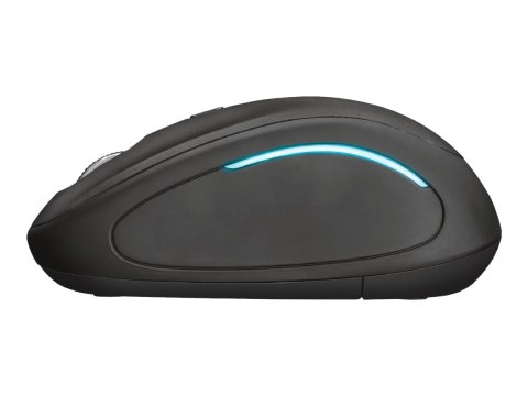 Trust Yvi FX - Mysz - prawo i leworęczna - optyczna - 4 przyciski - bezprzewodowa - 2.4 GHz - odbiornik bezprzewodowy USB - czar