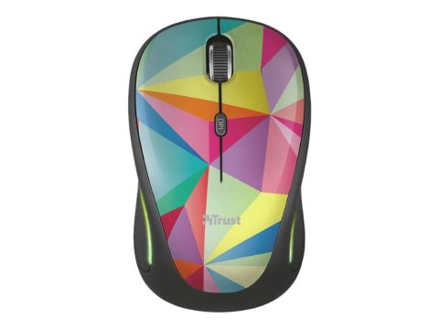 Trust Yvi FX - Mysz - prawo i leworęczna - optyczna - 4 przyciski - bezprzewodowa - 2.4 GHz - odbiornik bezprzewodowy USB - wiel