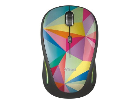 Trust Yvi FX - Mysz - prawo i leworęczna - optyczna - 4 przyciski - bezprzewodowa - 2.4 GHz - odbiornik bezprzewodowy USB - wiel
