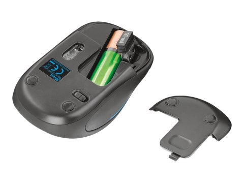 Trust Yvi FX - Mysz - prawo i leworęczna - optyczna - 4 przyciski - bezprzewodowa - 2.4 GHz - odbiornik bezprzewodowy USB - wiel
