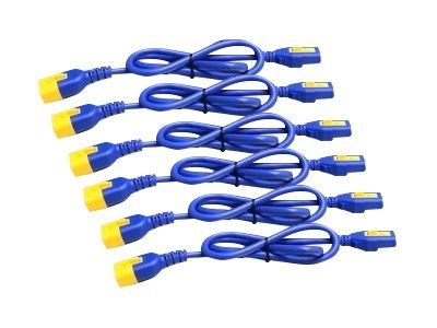 APC AP8000 - Kabel zasilający - power IEC 60320 C13 do IEC 60320 C14 - 10 A - 1.83 m - niebieski - Cały świat - dla P/N: SCL500R