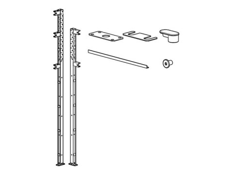 APC HyperPod Frame Vertical Post - Zestaw do montażu obudowy (2 słupki)
