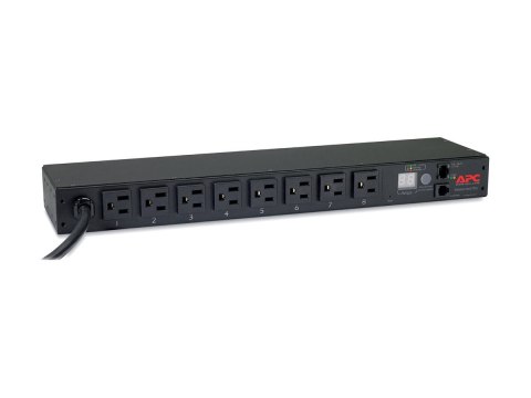 APC Metered Rack PDU AP7800B - Jednostka dystrybucji zasilania (montowany w stojaku) - AC 100/120 V - wejście: NEMA 5-15 - złącz