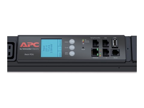 APC Metered Rack PDU - Jednostka dystrybucji zasilania (montowany w stojaku) - AC 208 V - 17.2 kW - trójfazowa - Ethernet 10/100