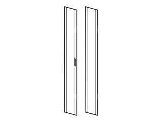 APC NetShelter SX - Drzwi stojaka - szary - 42U - dla P/N: NBPD0160A, NBWL0355A, NBWL0356A, SMC1500I-2UC, SRT1000RMXLI, SRT1000R