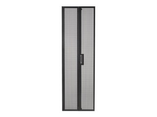 APC NetShelter SV Perforated Split Rear Doors - Drzwi stojaka - tylne - czarny - 48U - dla P/N: NBPD0160A, NBWL0355A, SMX2KR2UX1