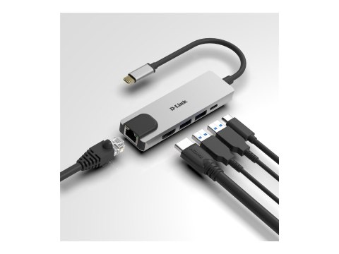 D-Link DUB-M520 - Stacja dokująca - USB-C / Thunderbolt 3 - HDMI - 1GbE