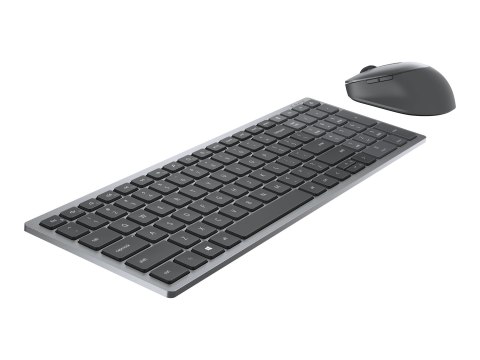 Dell Pro Plus Compact - Zestaw klawiatura i mysz - bezprzewodowa - 2.4 GHz, Bluetooth 5.0 - QWERTY - Międzynarodowy USA - tytano