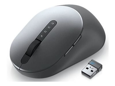 Dell Pro Plus MS5320W - Mysz - optyczna - 7 przyciski - bezprzewodowa - 2.4 GHz, Bluetooth 5.0 - tytanowo-szary - z 3 lata Advan