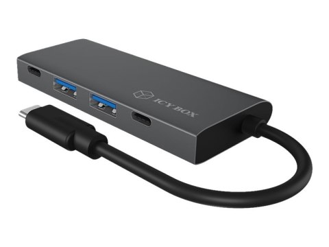 ICY BOX IB-HUB1428-C31 - Koncentrator - 2 x USB 3.1 Gen 2 + 2 x USB-C - stacjonarny