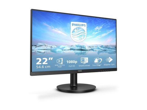 Philips V-line 221V8A - Monitor LED - 22" (21.5" widoczny) - 1920 x 1080 Full HD (1080p) @ 75 Hz - VA - 200 cd/m² - 4000:1 - 4 m