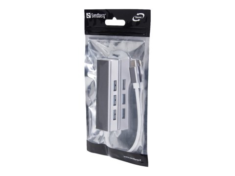 Sandberg Saver - Koncentrator - 4 x SuperSpeed USB 3.0 - stacjonarny