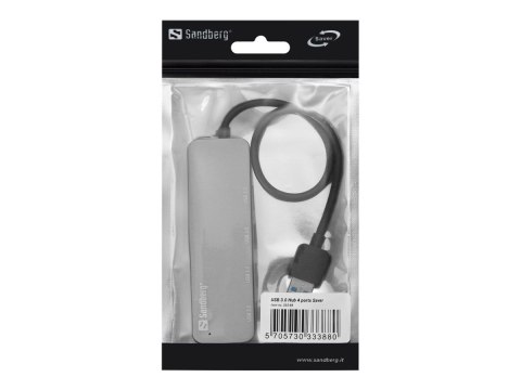 Sandberg Saver - Koncentrator - 4 x SuperSpeed USB 3.0 - stacjonarny