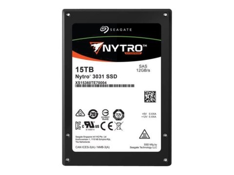 Seagate Nytro 3131 XS15360TE70014 - SSD - zaszyfrowany - 15.36 TB - wewnętrzny - 2,5" - SAS 12Gb/s - Self-Encrypting Drive (SED)
