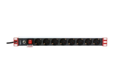 TECHly Professional I-CASE STRIP-61UDIT - Linka dystrybucji zasilania (montowany w stojaku) - AC 220-250 V - 3500 wat - złącza w