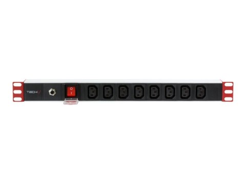 TECHly Professional I-CASE STRIP-813T - Linka dystrybucji zasilania (montowany w stojaku) - AC 230 V - 2300 wat - wejście: IEC 6