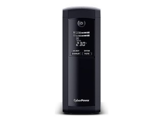 CyberPower Value Pro VP1600EILCD - UPS - AC 230 V - 960 wat - 1600 VA - 1 faza - RS-232, USB - złącza wyjściowe: 8 - czarny