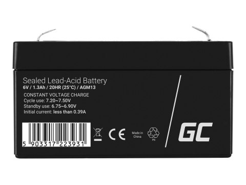 Green Cell - Bateria do UPSa - 1 x bateria - hermetyczny ołowiowo-kwasowy (SLA) - 1.3 Ah - czarny