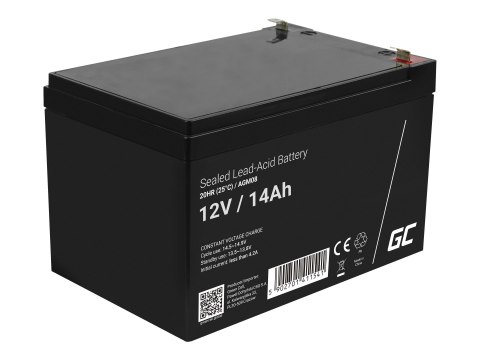 Green Cell - Bateria do UPSa - 1 x bateria - hermetyczny ołowiowo-kwasowy (SLA) - 14 Ah - czarny