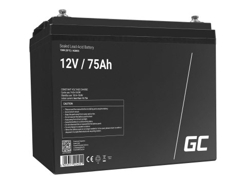 Green Cell - Bateria do UPSa - 1 x bateria - hermetyczny ołowiowo-kwasowy (SLA) - 75 Ah - czarny