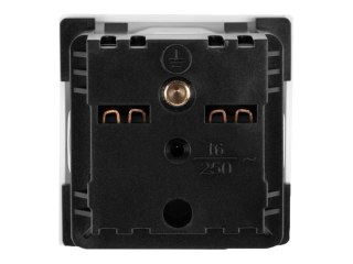Lanberg - Gniazdko elektryczne - Typ E - 1 gniazdo zasilania - 16 A - AC 250 V - biały