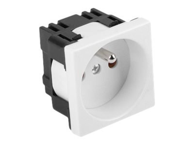 Lanberg - Gniazdko elektryczne - Typ E - 1 gniazdo zasilania - 16 A - AC 250 V - biały