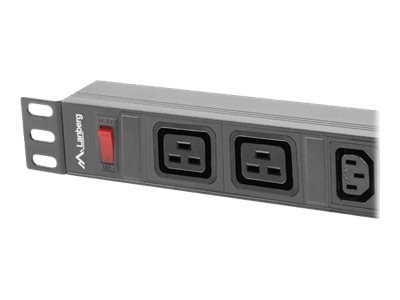 Lanberg PDU-02I1908I-0200-C20-BK - Jednostka dystrybucji zasilania (montowany w stojaku) - AC 220-250 V - 4000 wat - 1 faza - we