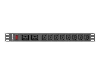 Lanberg PDU-02I1908I-0200-C20-BK - Jednostka dystrybucji zasilania (montowany w stojaku) - AC 220-250 V - 4000 wat - 1 faza - we