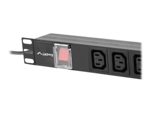 Lanberg PDU-08I-0200-C20-BK - Zabezpieczenie przed przepięciem (montowany w stojaku) - AC 220-250 V - 4000 wat - 1 faza - złącza