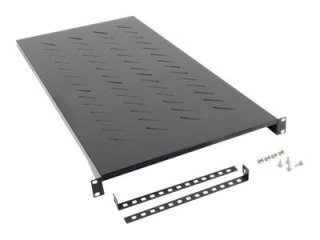 Lanberg - Półka do stojaka - RAL 9004, czarny - 1U - 19"