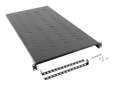 Lanberg - Półka do stojaka - RAL 9004, czarny - 1U - 19"