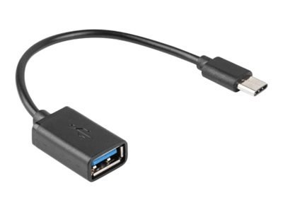 Lanberg - Przejściówka USB - USB-C (M) do USB (F) - USB 2.0 OTG - 15 cm - czarny