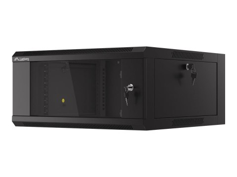 Lanberg WFFA Series - Stojak szafa - do montażu na ścianie - RAL 9004, czarny - 4U - 19"