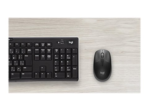 Logitech M190 - Mysz - optyczna - 3 przyciski - bezprzewodowa - odbiornik bezprzewodowy USB - ciemny grafit