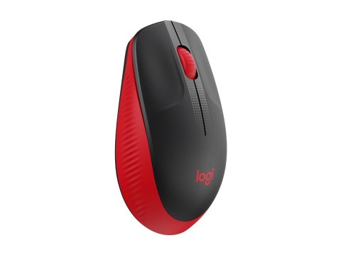 Logitech M190 - Mysz - optyczna - 3 przyciski - bezprzewodowa - odbiornik bezprzewodowy USB - czerwony