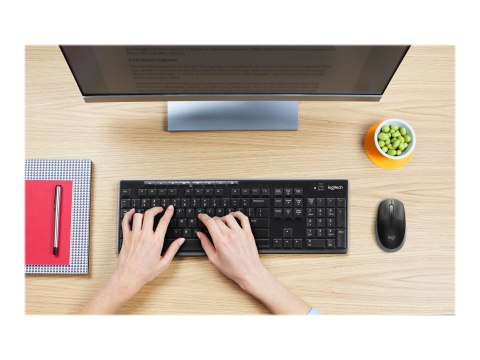 Logitech M190 - Mysz - optyczna - 3 przyciski - bezprzewodowa - odbiornik bezprzewodowy USB - średnioszary
