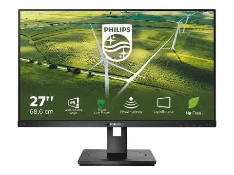 Philips B Line 272B1G - Monitor LED - 27" - 1920 x 1080 Full HD (1080p) @ 75 Hz - IPS - 250 cd/m² - 1000:1 - 4 ms - HDMI, DVI-D,