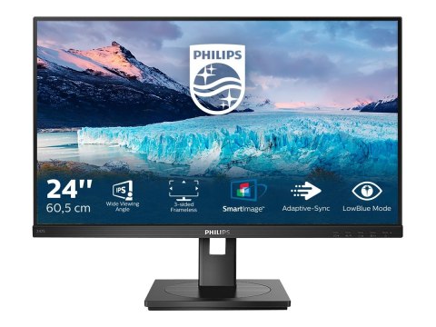 Philips S-line 242S1AE - Monitor LED - 24" - 1920 x 1080 Full HD (1080p) @ 75 Hz - IPS - 300 cd/m² - 1000:1 - 4 ms - HDMI, DVI-D