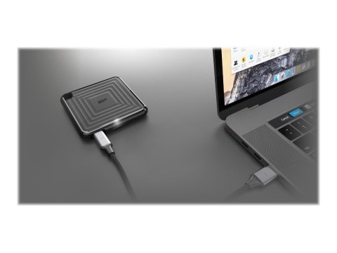 SILICON POWER PC60 - SSD - 240 GB - zewnętrzny (przenośne) - USB 3.2 Gen 2 - czarny