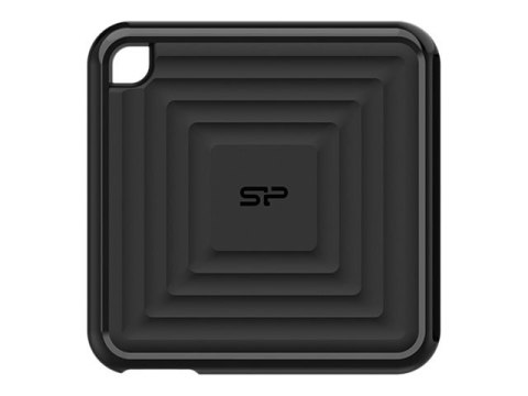 SILICON POWER PC60 - SSD - 480 GB - zewnętrzny (przenośne) - USB 3.2 Gen 2 - czarny