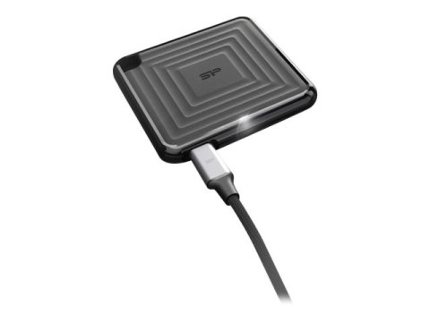 SILICON POWER PC60 - SSD - 480 GB - zewnętrzny (przenośne) - USB 3.2 Gen 2 - czarny