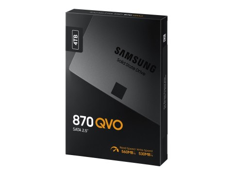 Samsung 870 QVO MZ-77Q4T0BW - SSD - zaszyfrowany - 4 TB - wewnętrzny - 2,5" - SATA 6Gb/s - bufor: 4 GB - 256 bitów AES - TCG Opa
