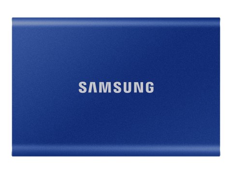Samsung T7 MU-PC2T0H - SSD - zaszyfrowany - 2 TB - zewnętrzny (przenośne) - USB 3.2 Gen 2 (USB-C złącze) - 256 bitów AES - niebi