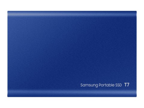 Samsung T7 MU-PC2T0H - SSD - zaszyfrowany - 2 TB - zewnętrzny (przenośne) - USB 3.2 Gen 2 (USB-C złącze) - 256 bitów AES - niebi