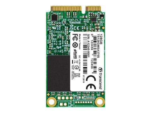 Transcend 370S - SSD - 128 GB - wewnętrzny - mSATA - SATA 6Gb/s