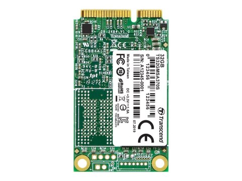 Transcend 370S - SSD - 32 GB - wewnętrzny - mSATA - SATA 6Gb/s