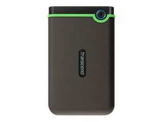 Transcend StoreJet 25M3 - Dysk twardy - 4 TB - zewnętrzny (przenośne) - 2,5" - USB 3.1 Gen 1 - AES - żelazowo-szary