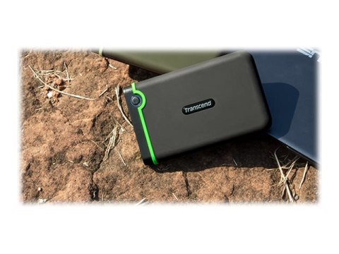 Transcend StoreJet 25M3 - Dysk twardy - 4 TB - zewnętrzny (przenośne) - 2,5" - USB 3.1 Gen 1 - AES - żelazowo-szary