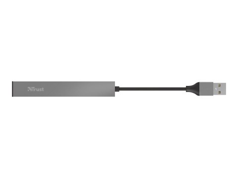 Trust Halyx Aluminium 4-Port Mini USB Hub - Koncentrator - 4 x USB 2.0 - stacjonarny